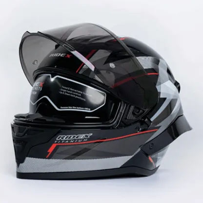 RIDEX Titanium Gen Il White Bolt Full Face Helmet