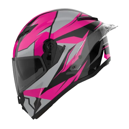 RIDEX Titanium Infinity Glossy Pink Full Face Helmet