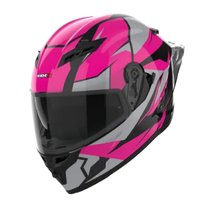 RIDEX Titanium Infinity Glossy Pink Full Face Helmet