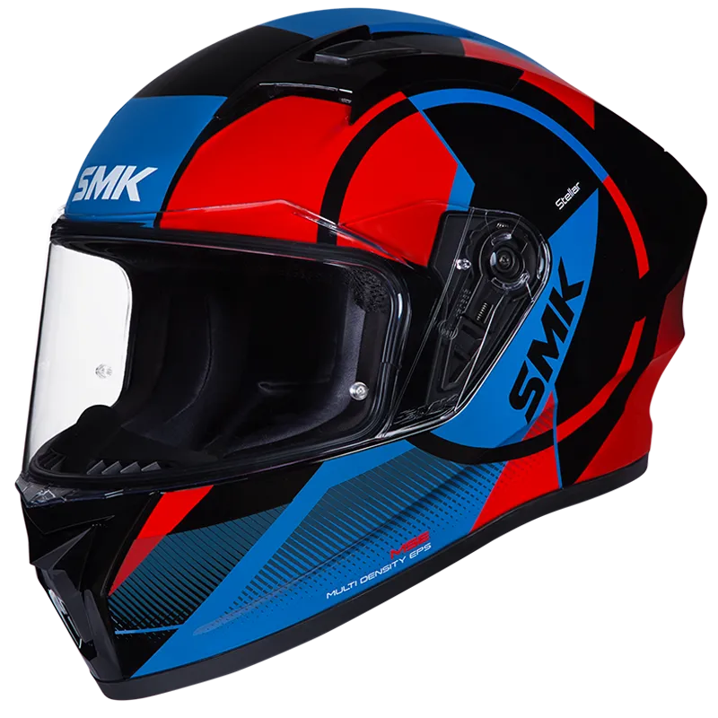 SMK Stellar Gl 236 Black Red Gray Full Face Helmet