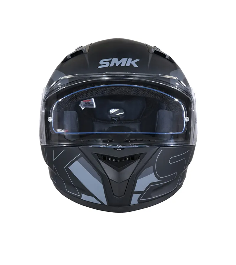 SMK Stellar Sports Stage Glossy Black Gl 262 Full Face Helmet