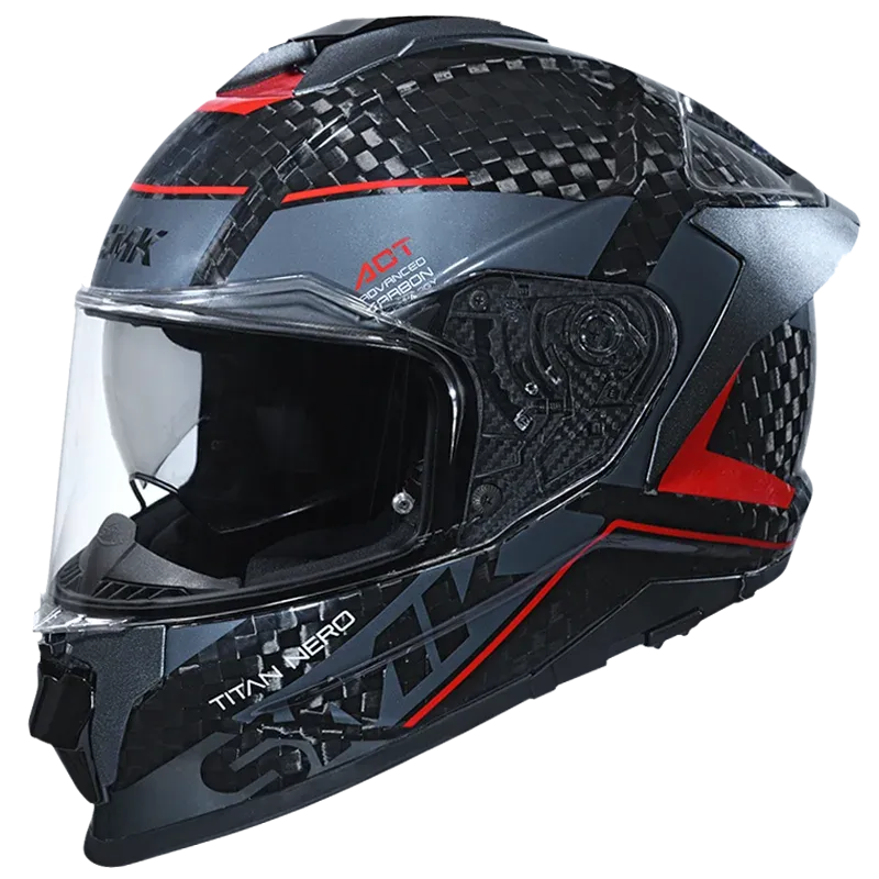 SMK Titan Carbon Nero Graphics Gl263 Full Face Helmet