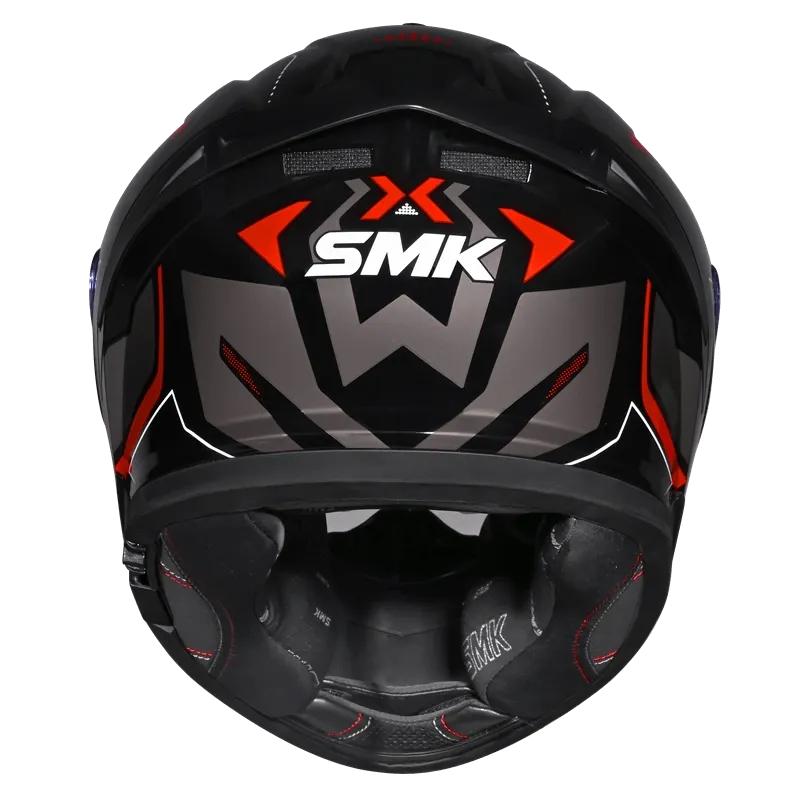 SMK Typhoon Azonix MA263 Black Grey Red Full Face Helmet