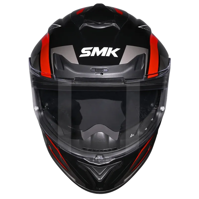 SMK Typhoon Azonix MA263 Black Grey Red Full Face Helmet