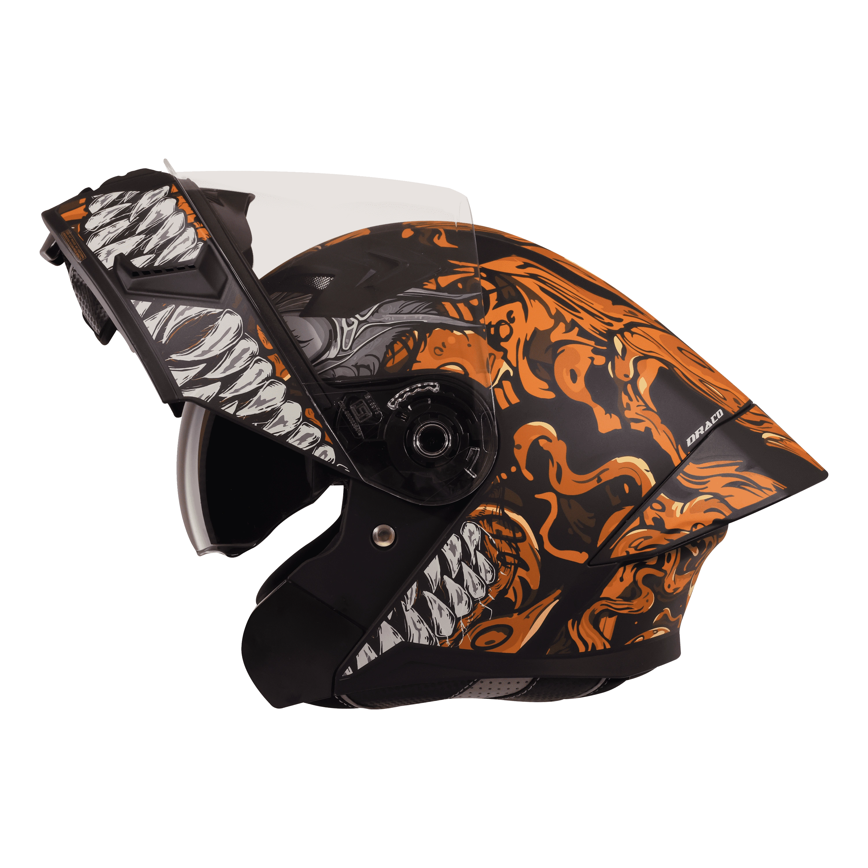 STEELBIRD Sba 20 Draco Matt Orange Flip Up Helmet