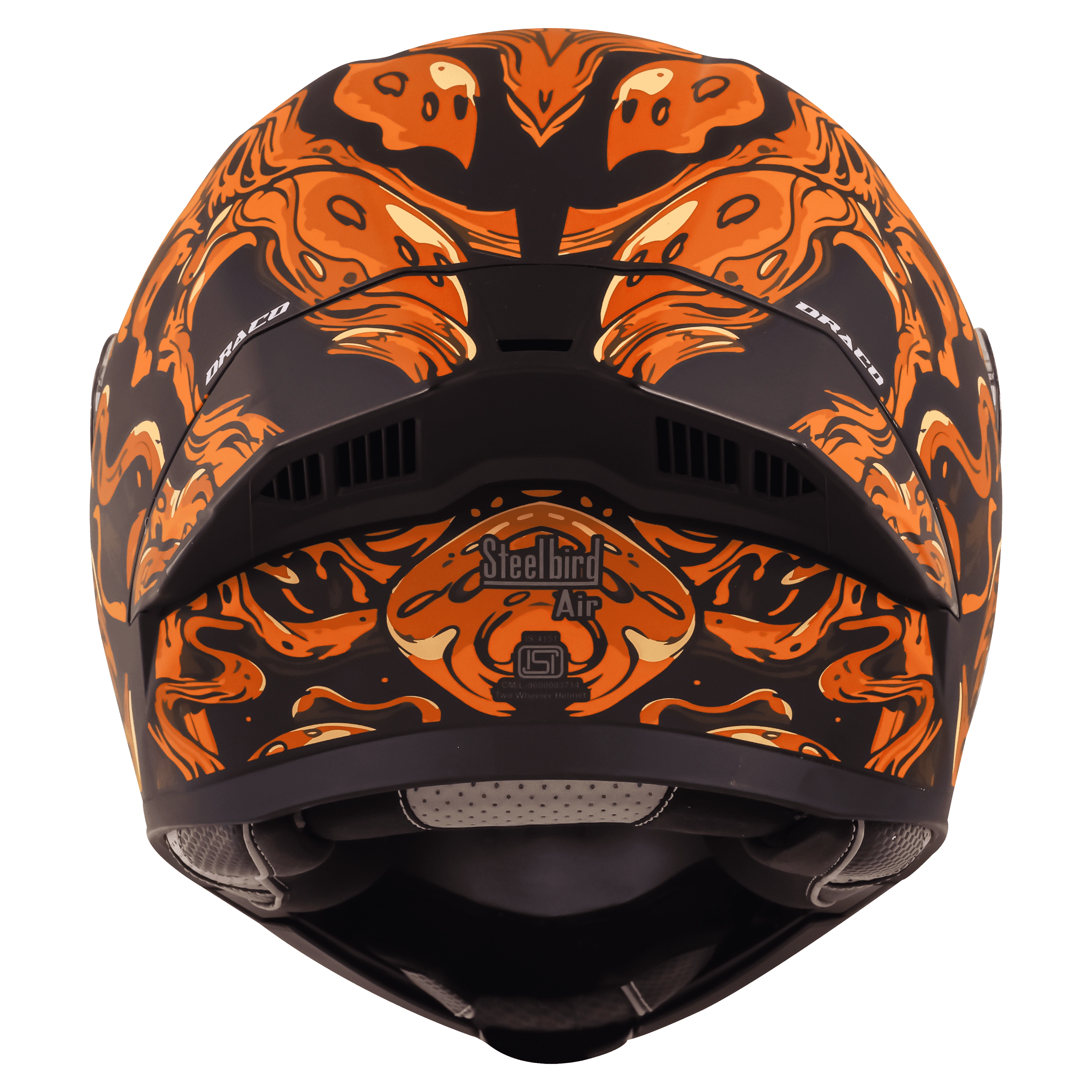 STEELBIRD Sba 20 Draco Matt Orange Flip Up Helmet