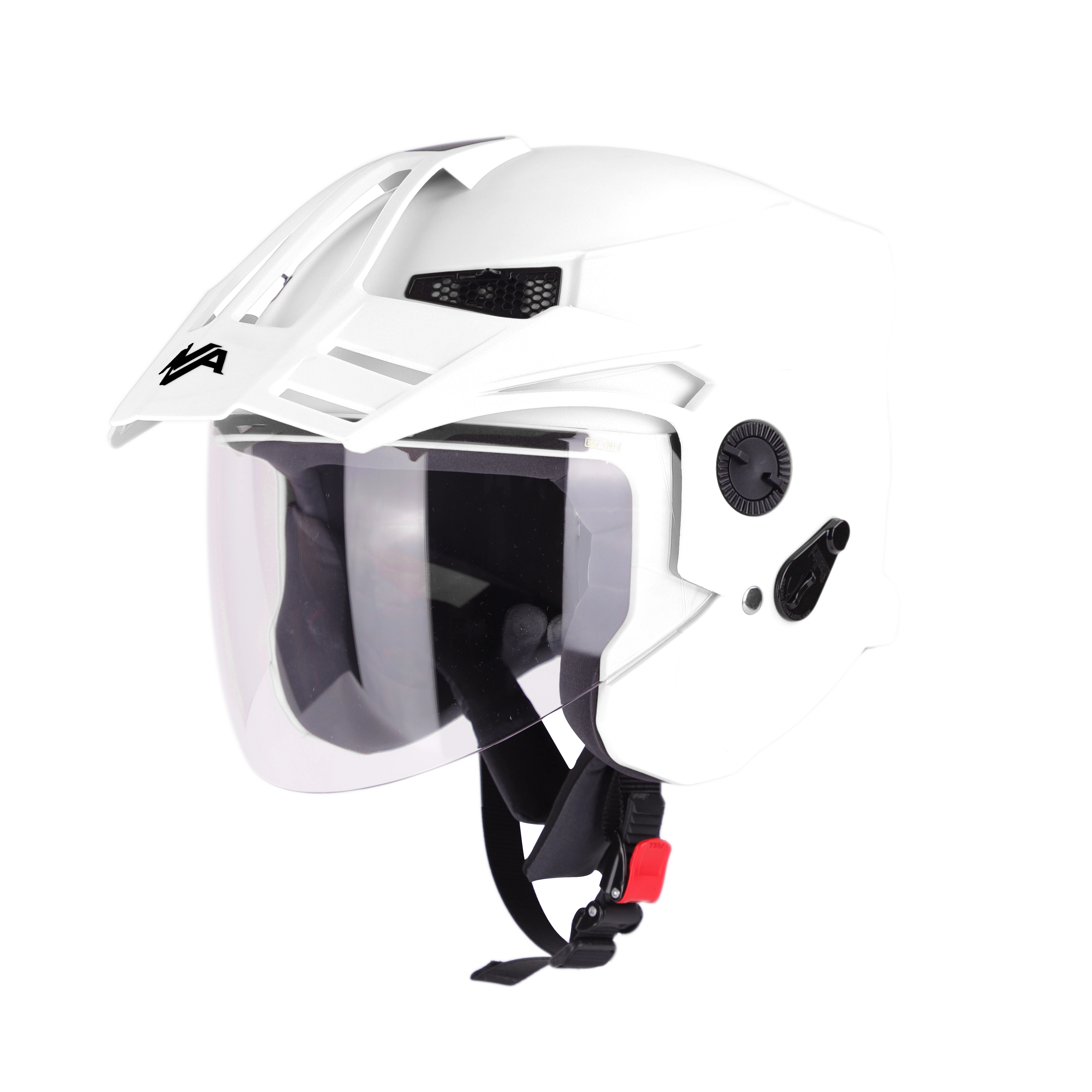 STEELBIRD Sbh 23 Ava Dashing White Half Face Helmet
