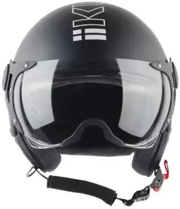 STEELBIRD Kukka Matt Black Pl Visor Half Face Helmet