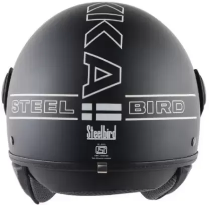 STEELBIRD Kukka Matt Black Pl Visor Half Face Helmet