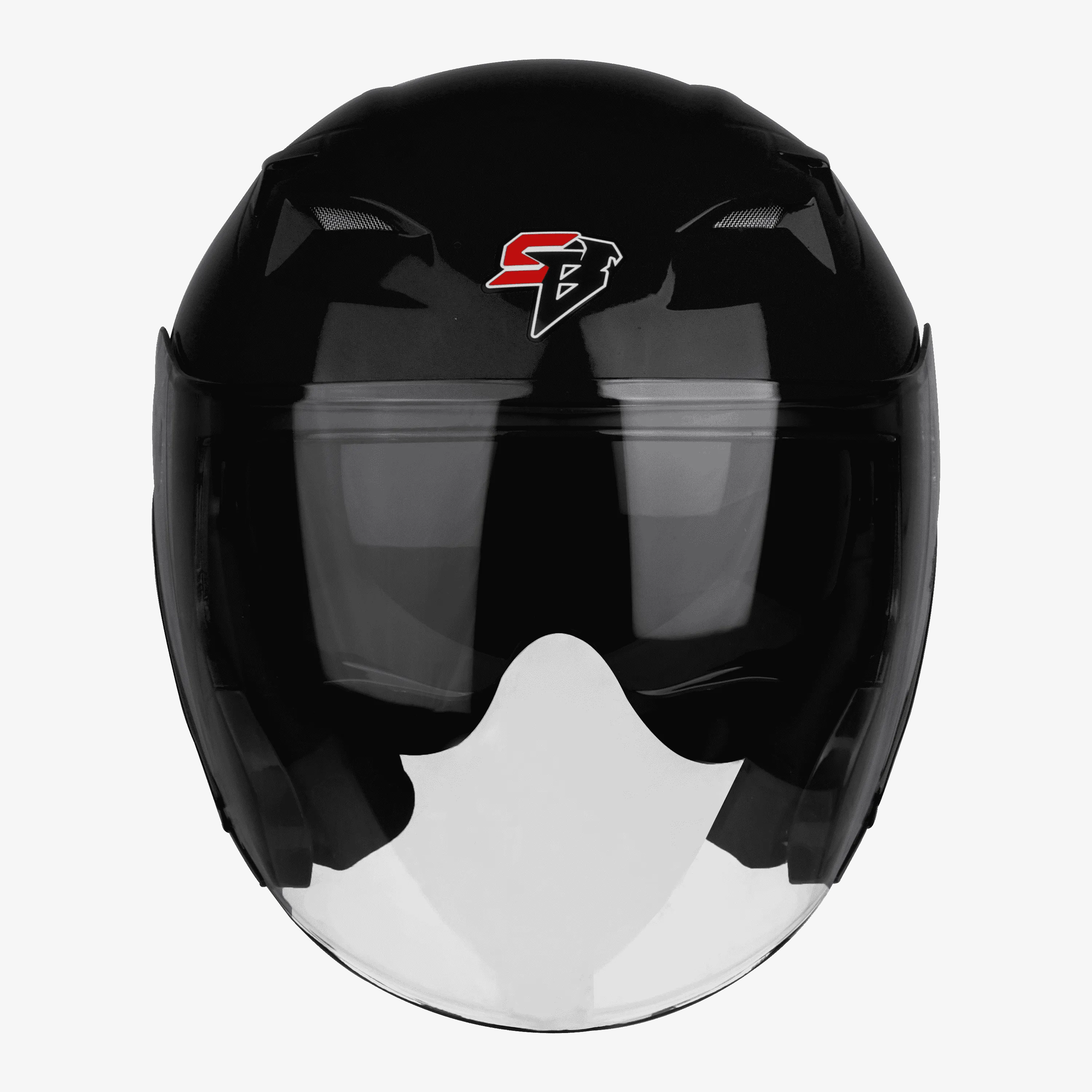 STEELBIRD Sba 16 Black Lg Half Face Helmet