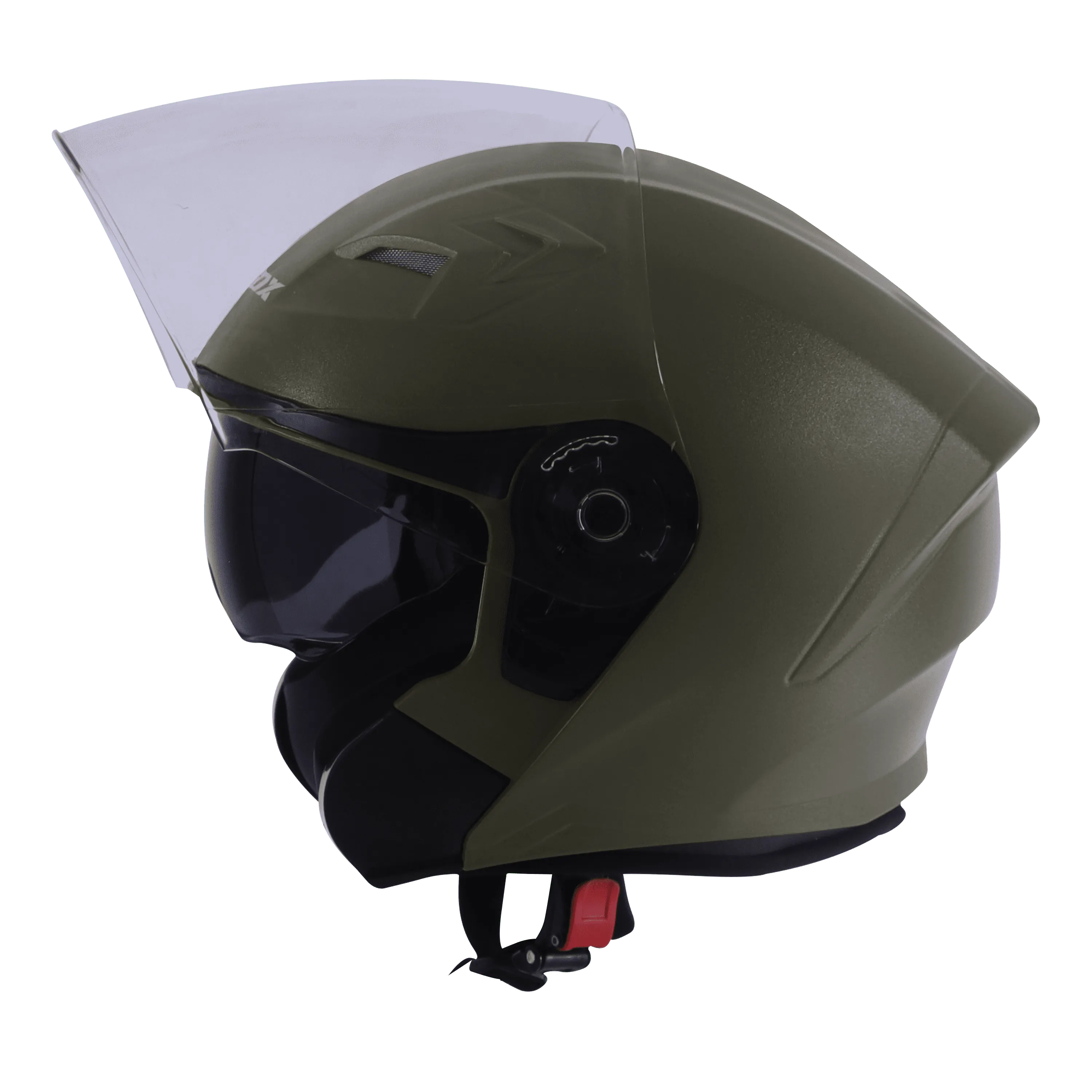 STEELBIRD Sba 17 Rdx Dashing Battle Green Half Face Helmet