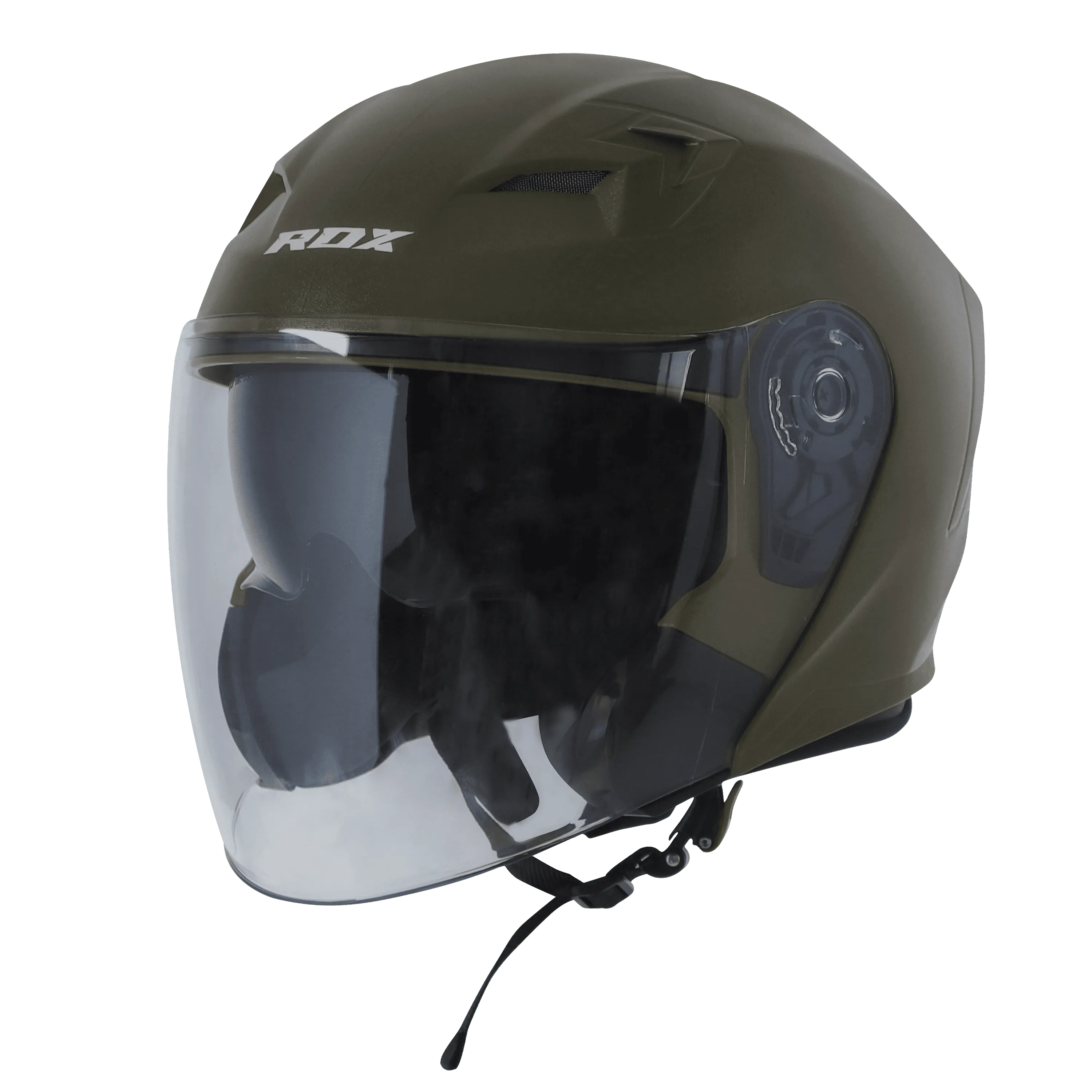 STEELBIRD Sba 17 Rdx Dashing Battle Green Half Face Helmet