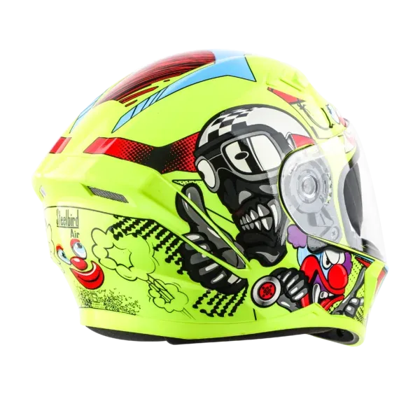 STEELBIRD Sba 21 Comic Fluco Glossy Neon Full Face Helmet