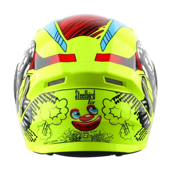 STEELBIRD Sba 21 Comic Fluco Glossy Neon Full Face Helmet