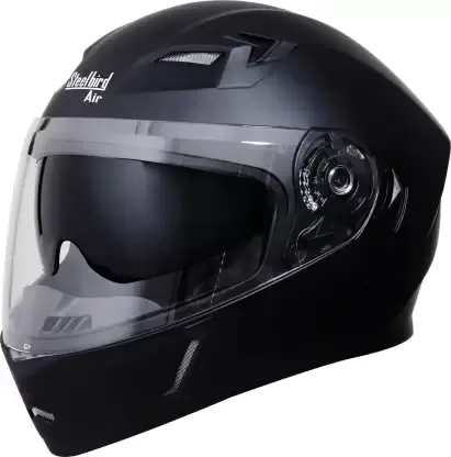 STEELBIRD Sba 21 Iss Dashing Black With Inner Smoke Full Face Helmet