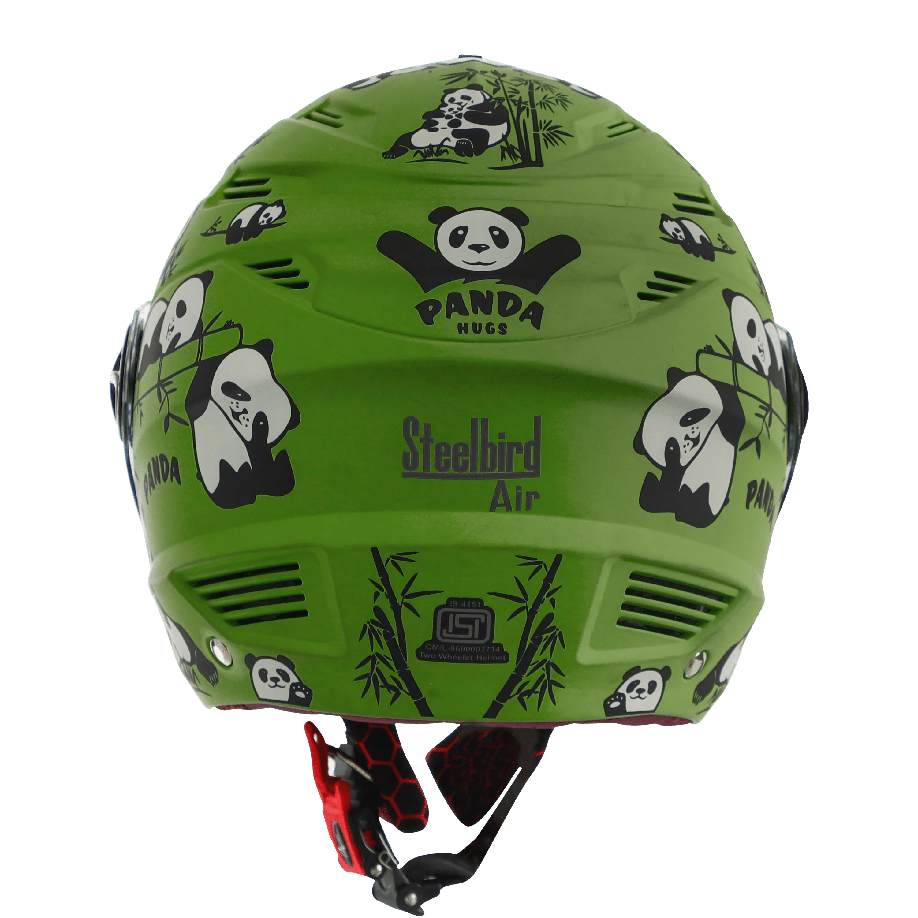 STEELBIRD Sba 6 Panda Green 560Mm Half Face Helmet