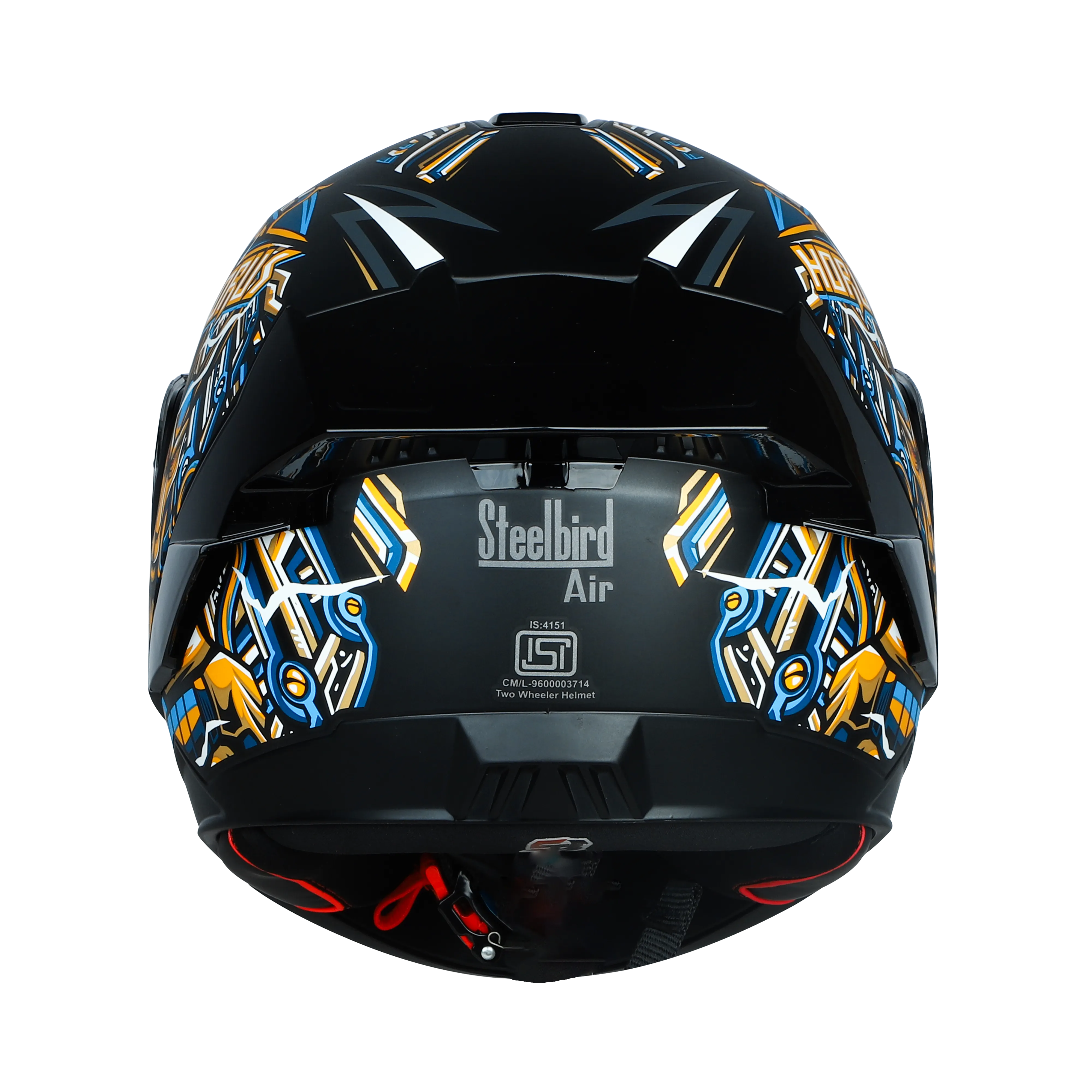 STEELBIRD Sba 8 Horus Black Gold Flip Up Helmet