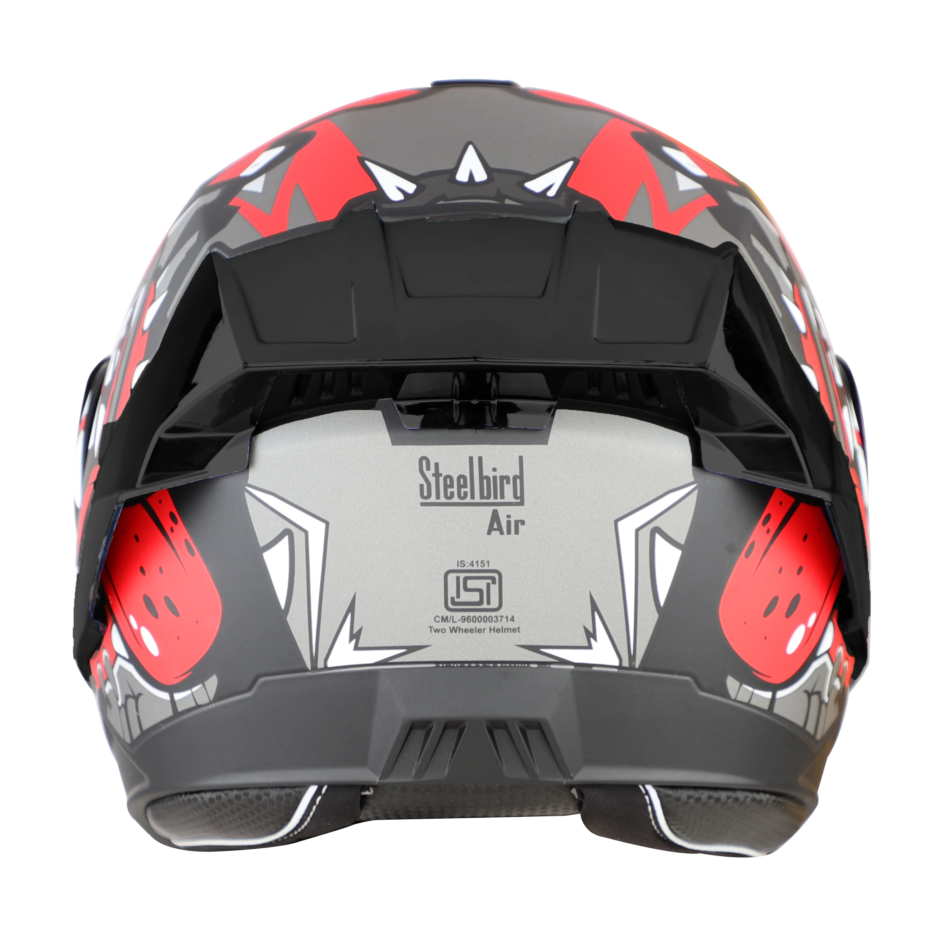 STEELBIRD Sba 8 Sharky Black Red Flip Up Helmet