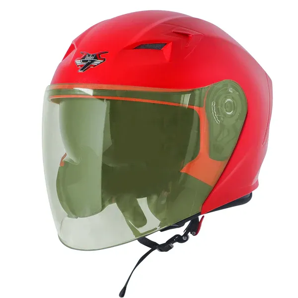 STEELBIRD Sba 17 Red Half Face Helmet