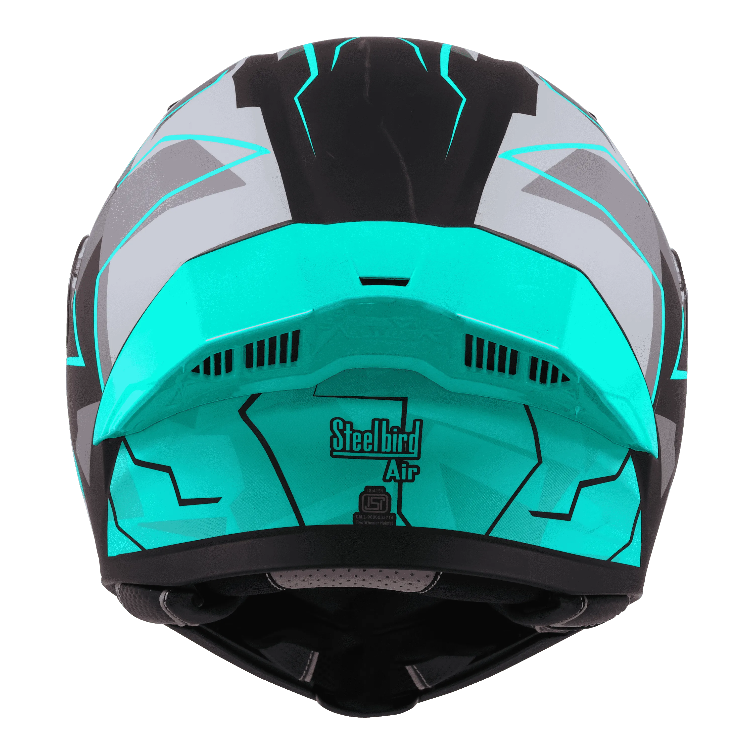 STEELBIRD Sba 20 09 Glossy Black Jazz Blue Full Face Helmet