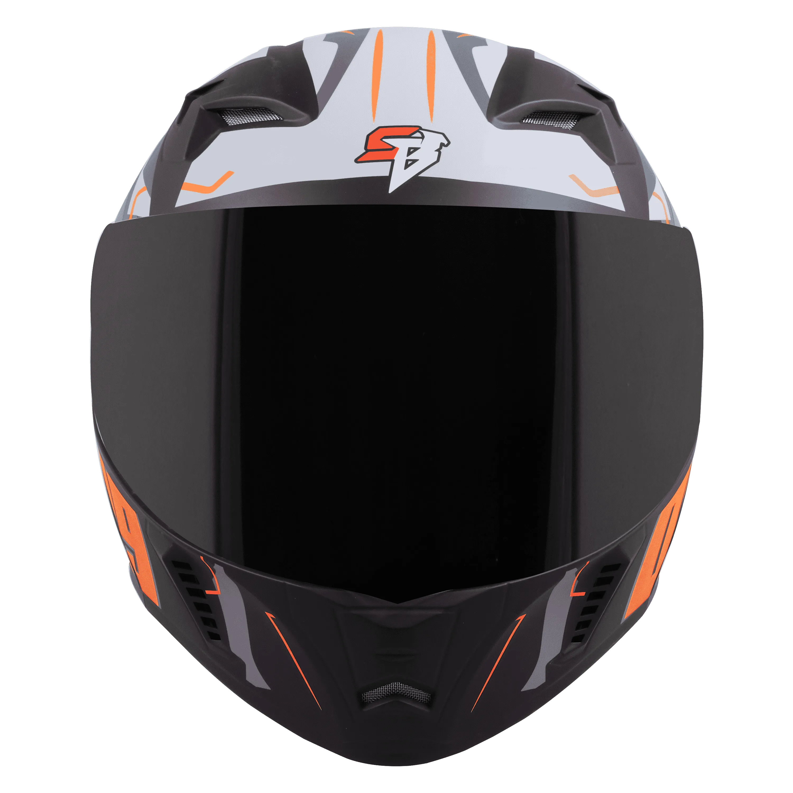 STEELBIRD Sba 20 09 Black Orange Full Face Helmet