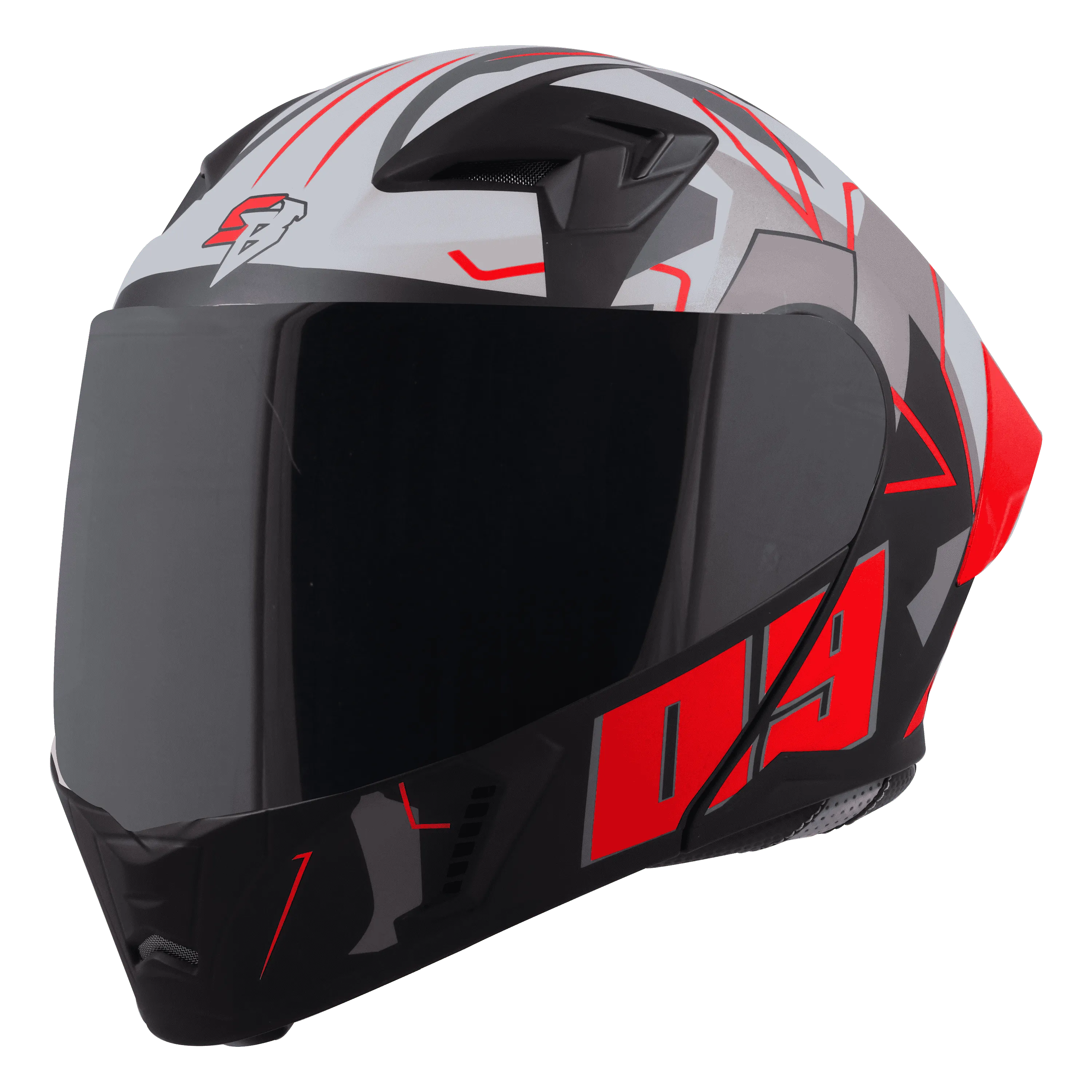 STEELBIRD Sba 20 09 Black Red Full Face Helmet