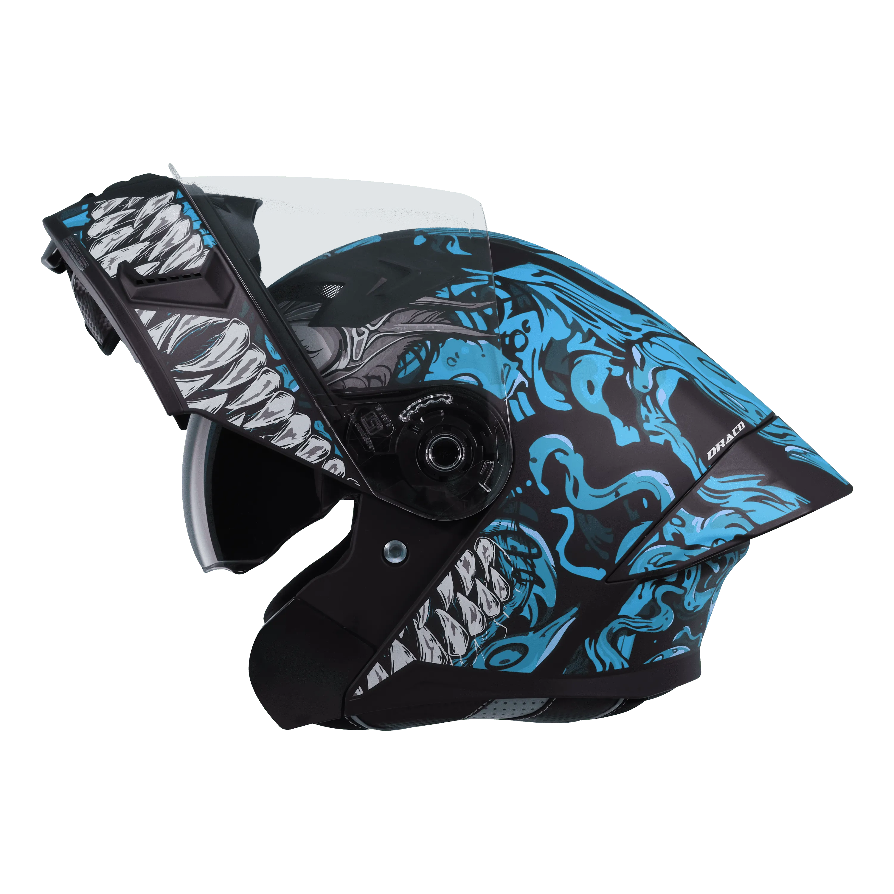 STEELBIRD Sba 20 Draco Black Jazz Blue Flip Up Helmet