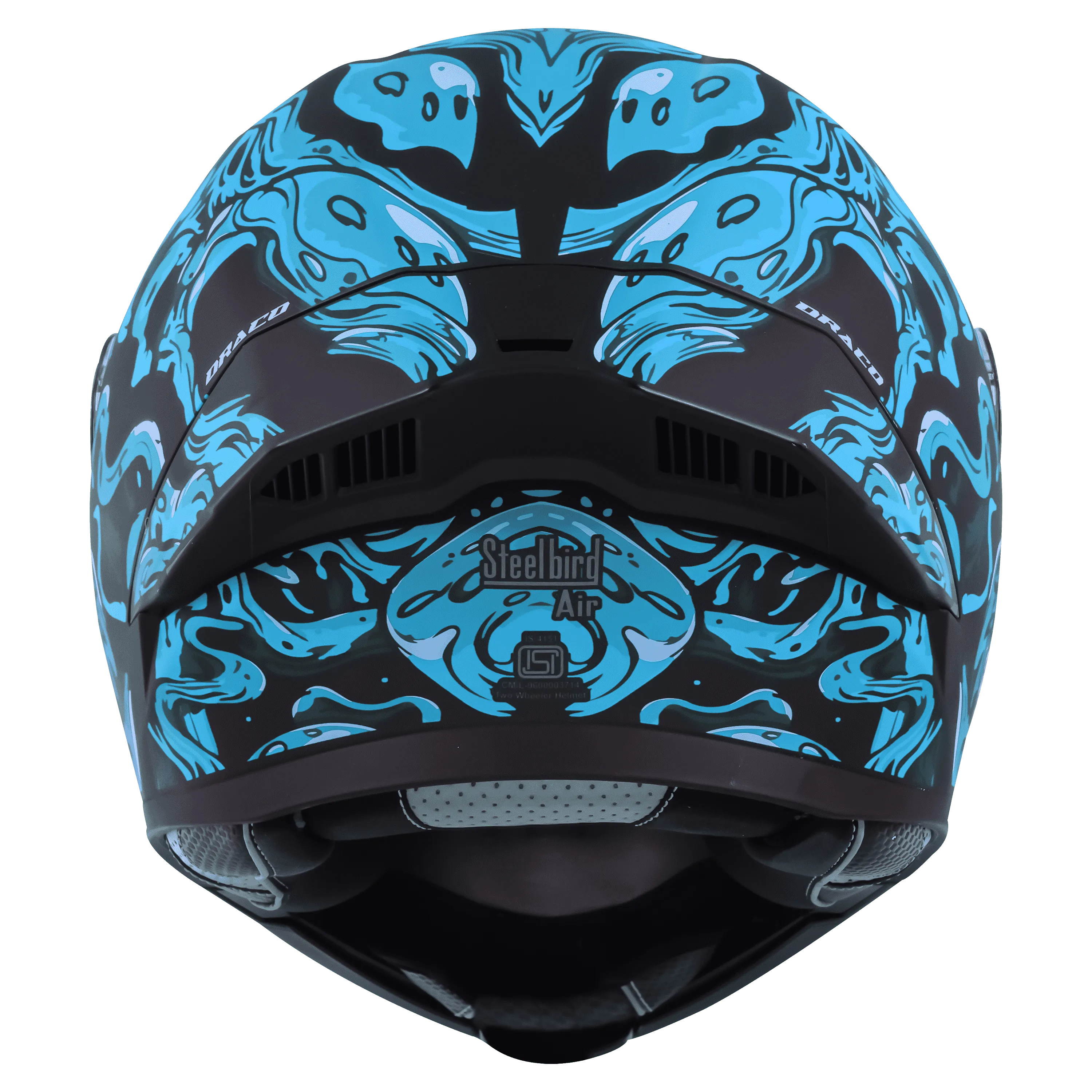 STEELBIRD Sba 20 Draco Black Jazz Blue Flip Up Helmet