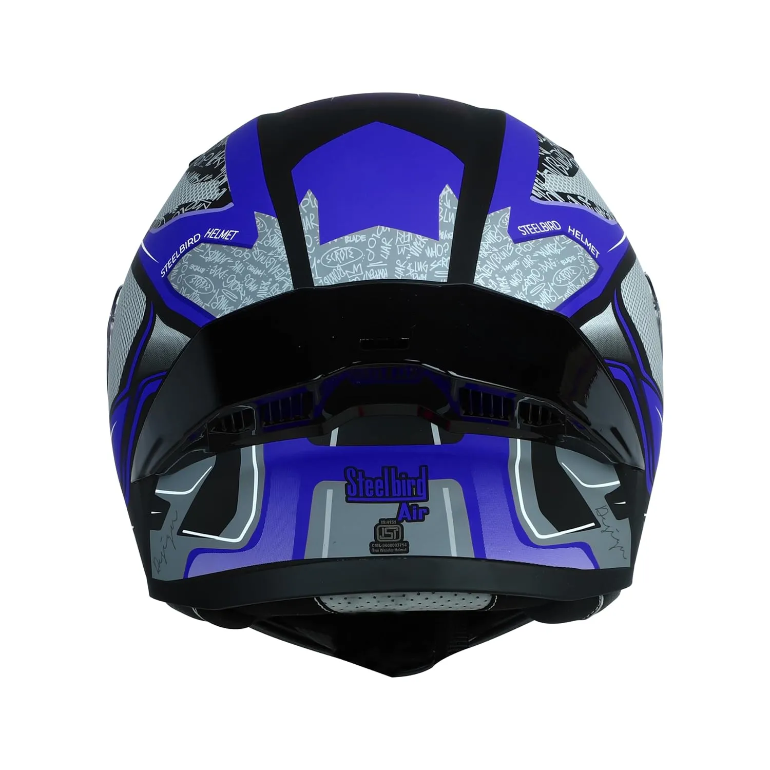 STEELBIRD Sba 20 Racer Black Blue Full Face Helmet