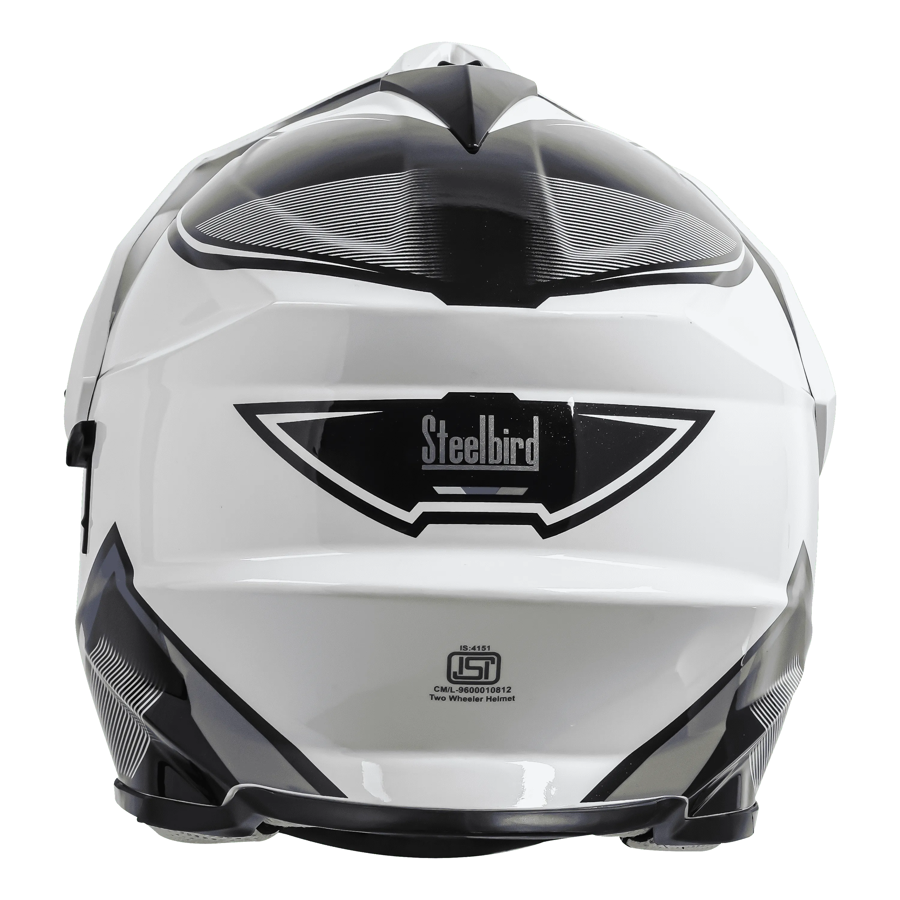 STEELBIRD Sbh 13 Racer White Grey Off Road Helmet