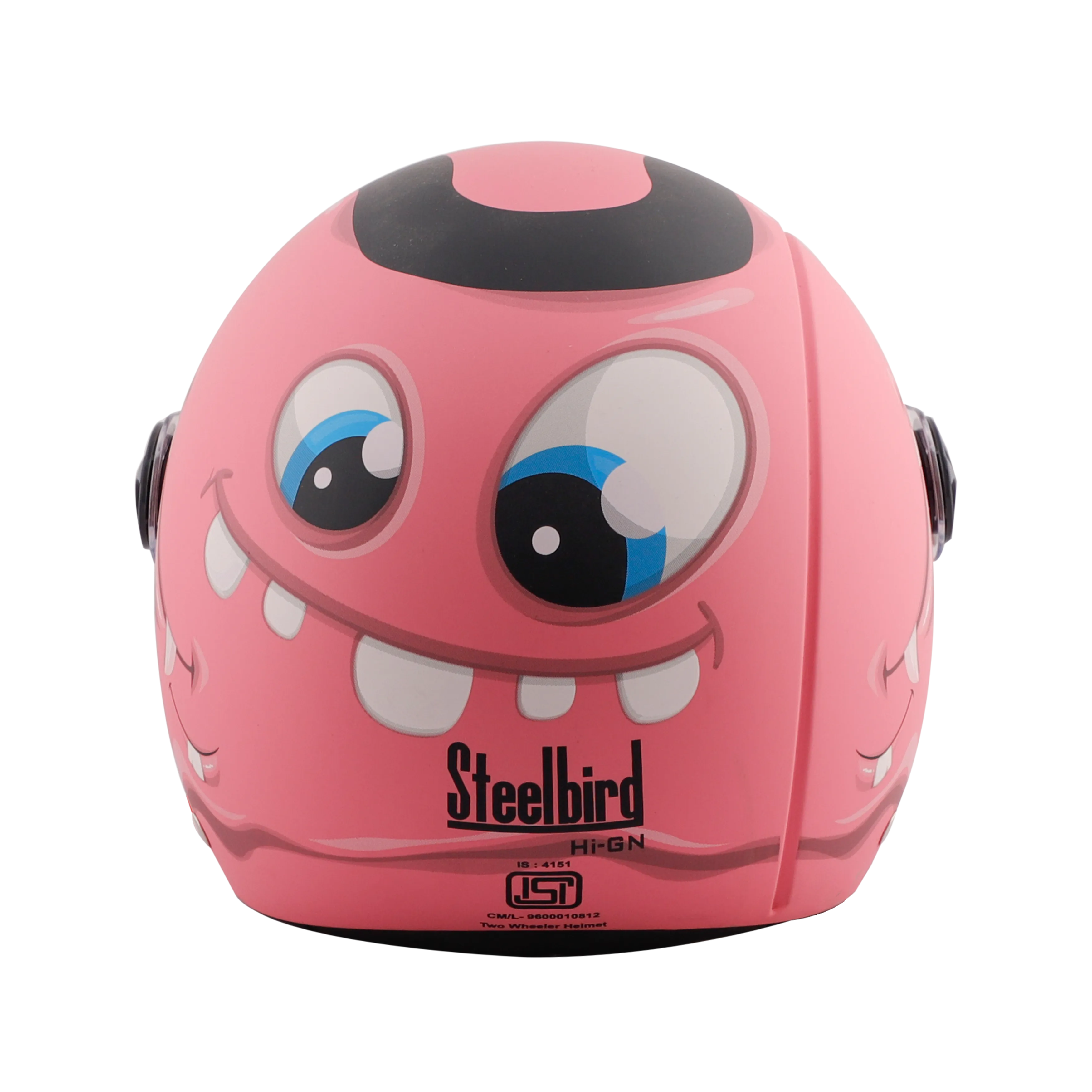 STEELBIRD Sbh 16 Toad Pink Black Md Half Face Helmet