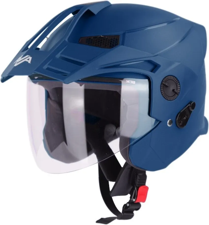 STEELBIRD Sbh 23 Ava Dashing Bluep Cap 580Mm C Half Face Helmet