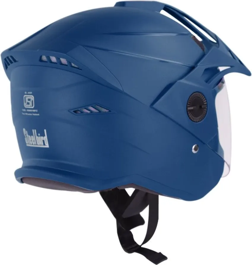 STEELBIRD Sbh 23 Ava Dashing Bluep Cap 580Mm C Half Face Helmet