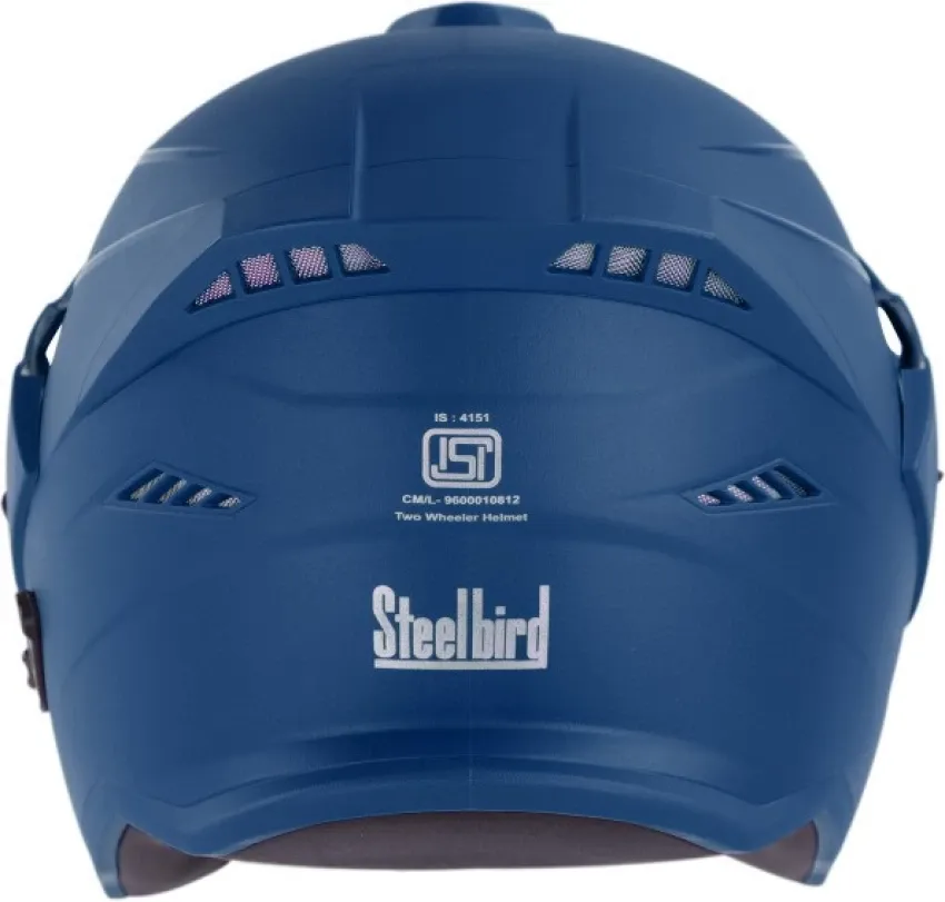 STEELBIRD Sbh 23 Ava Dashing Bluep Cap 580Mm C Half Face Helmet