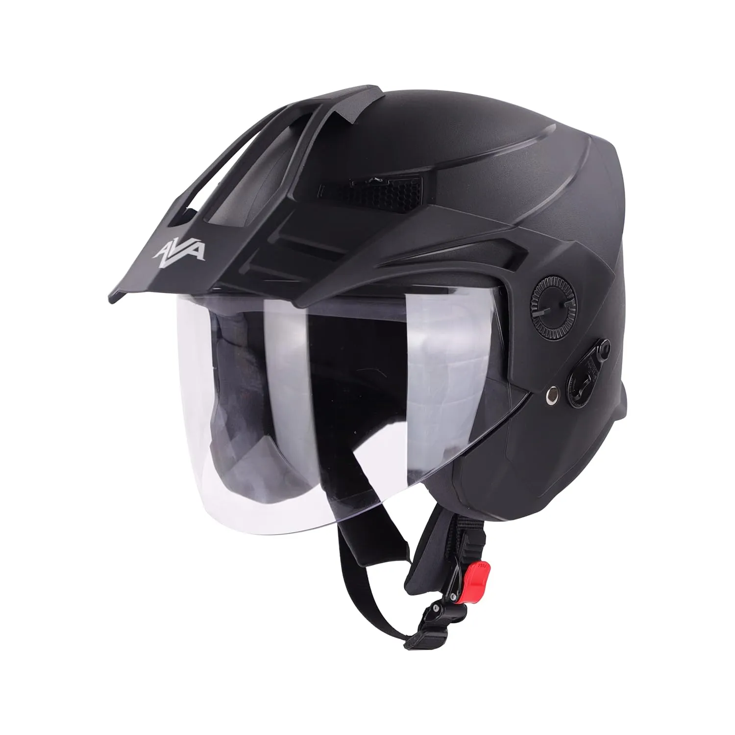 STEELBIRD Sbh 23 Ava Dashingh Blackp Cap 580Mm C Half Face Helmet