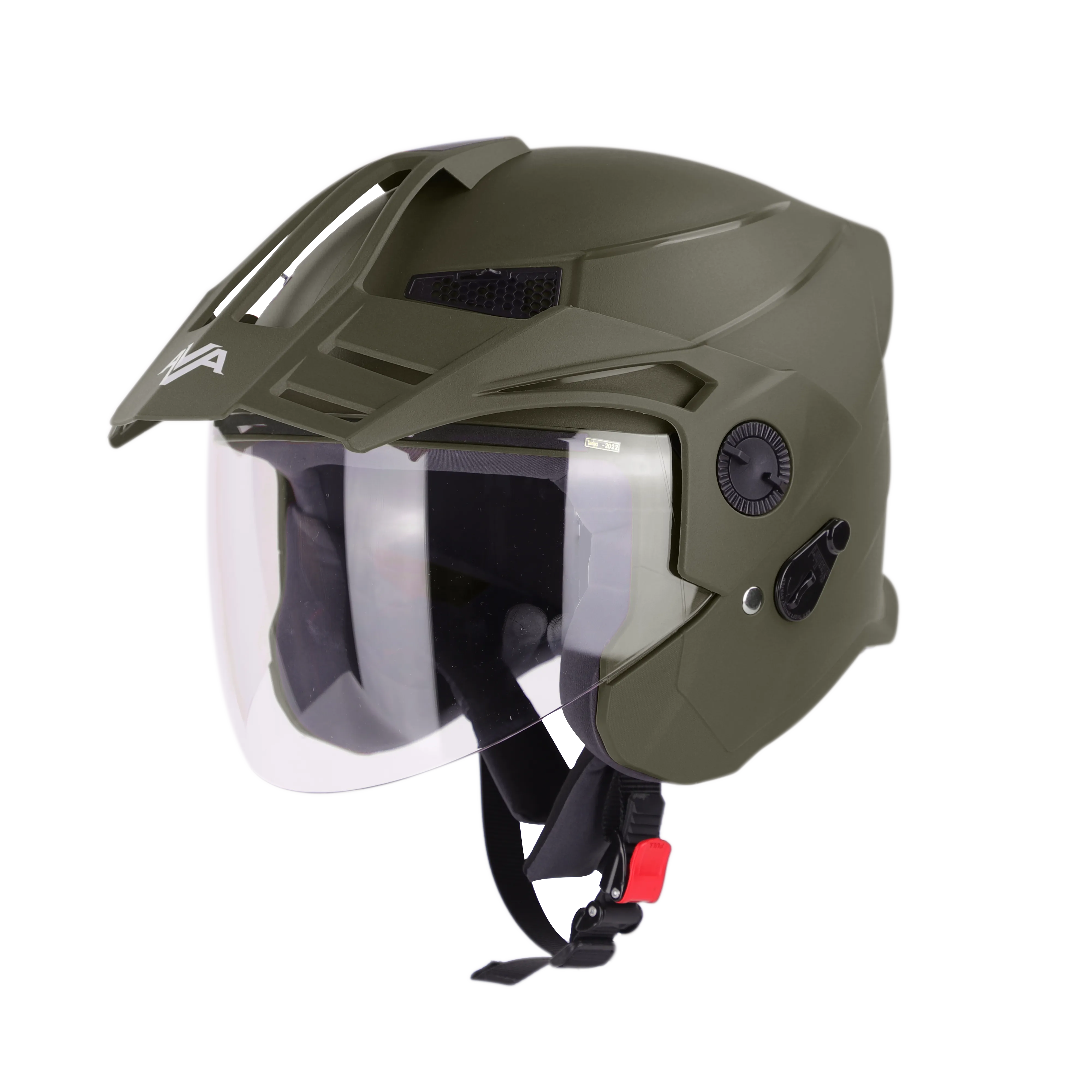 STEELBIRD Sbh 23 Ava Dashing B Green Pcap 600Mm C V Half Face Helmet
