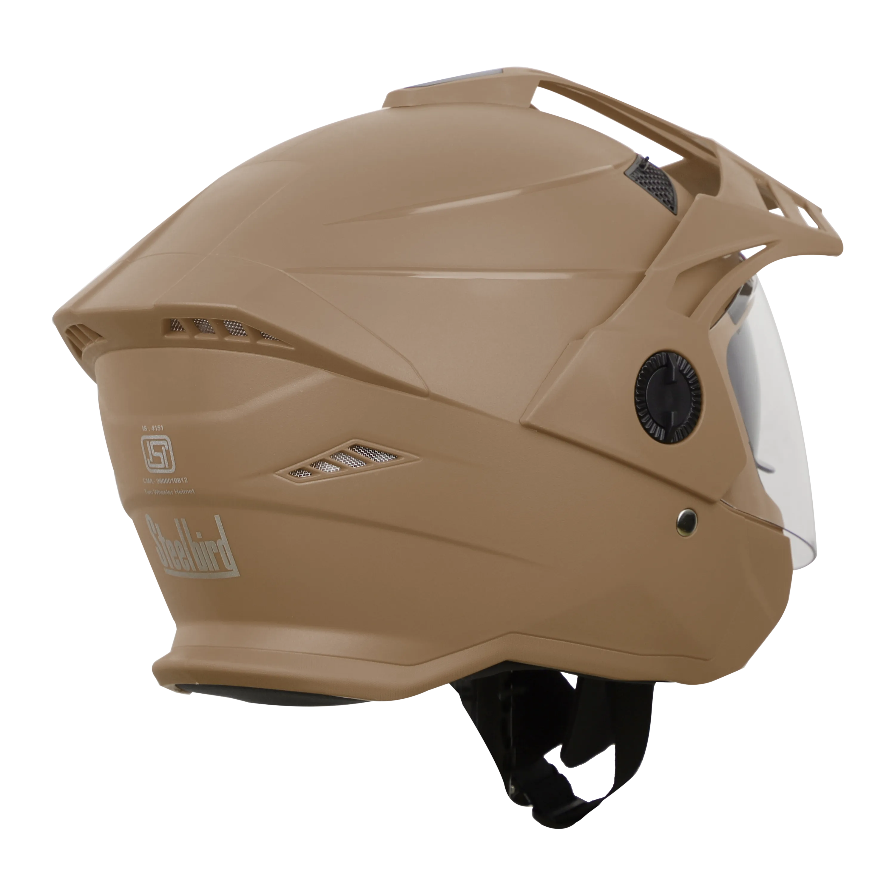STEELBIRD Sbh 23 Ava Dashing Desert Storm Half Face Helmet