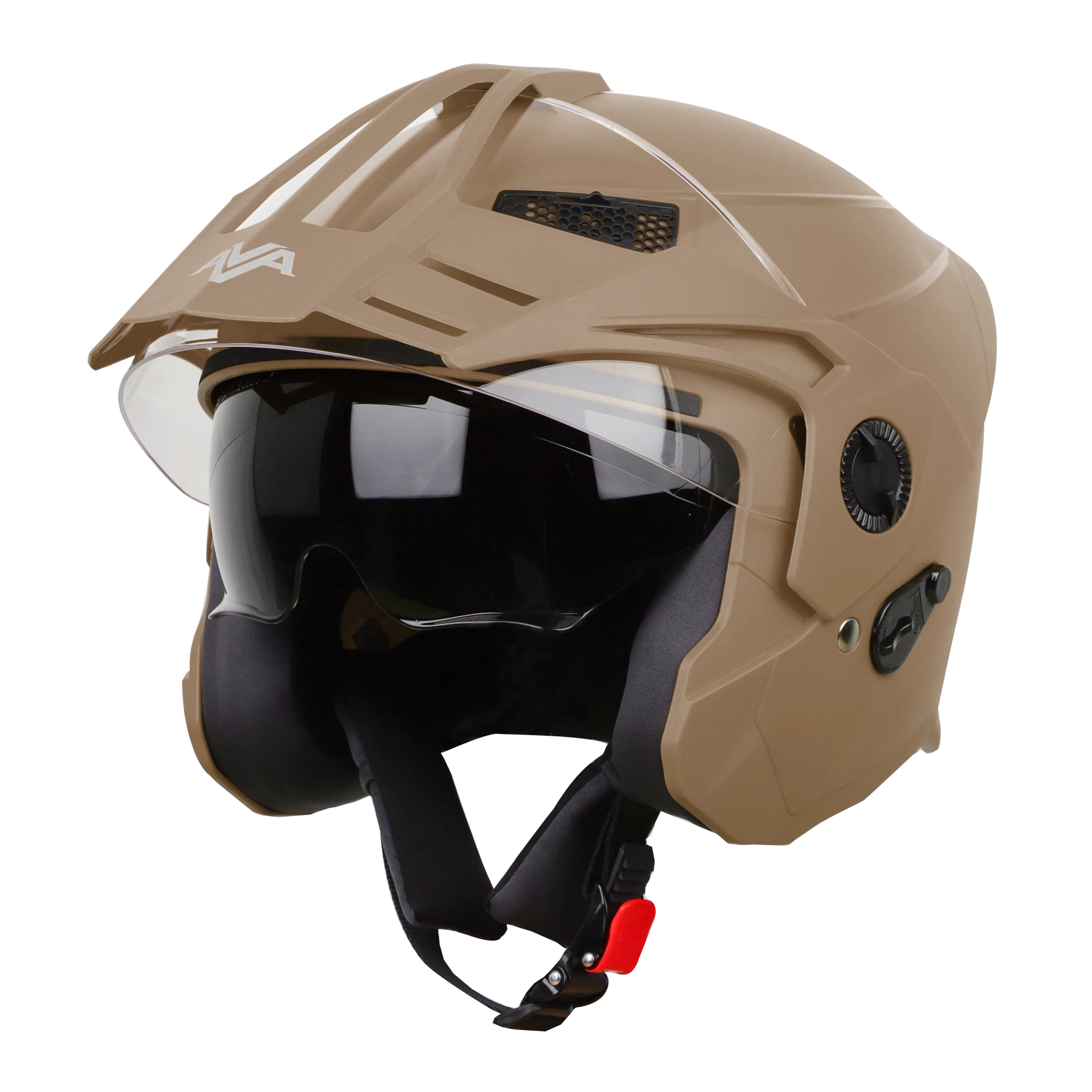 STEELBIRD Sbh 23 Ava Dashing Desert Storm Half Face Helmet