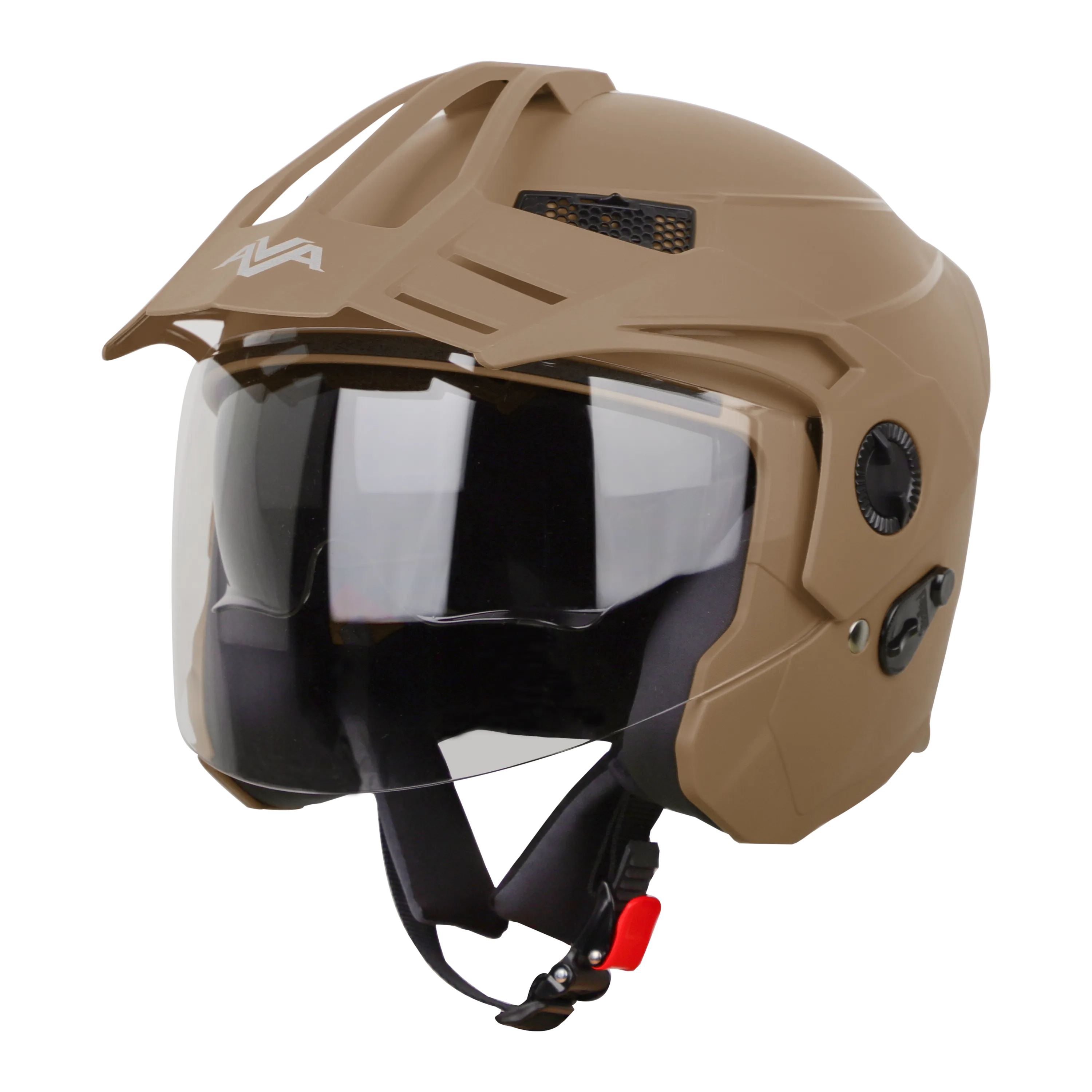 STEELBIRD Sbh 23Avadashing Desert Stormp Cap Half Face Helmet