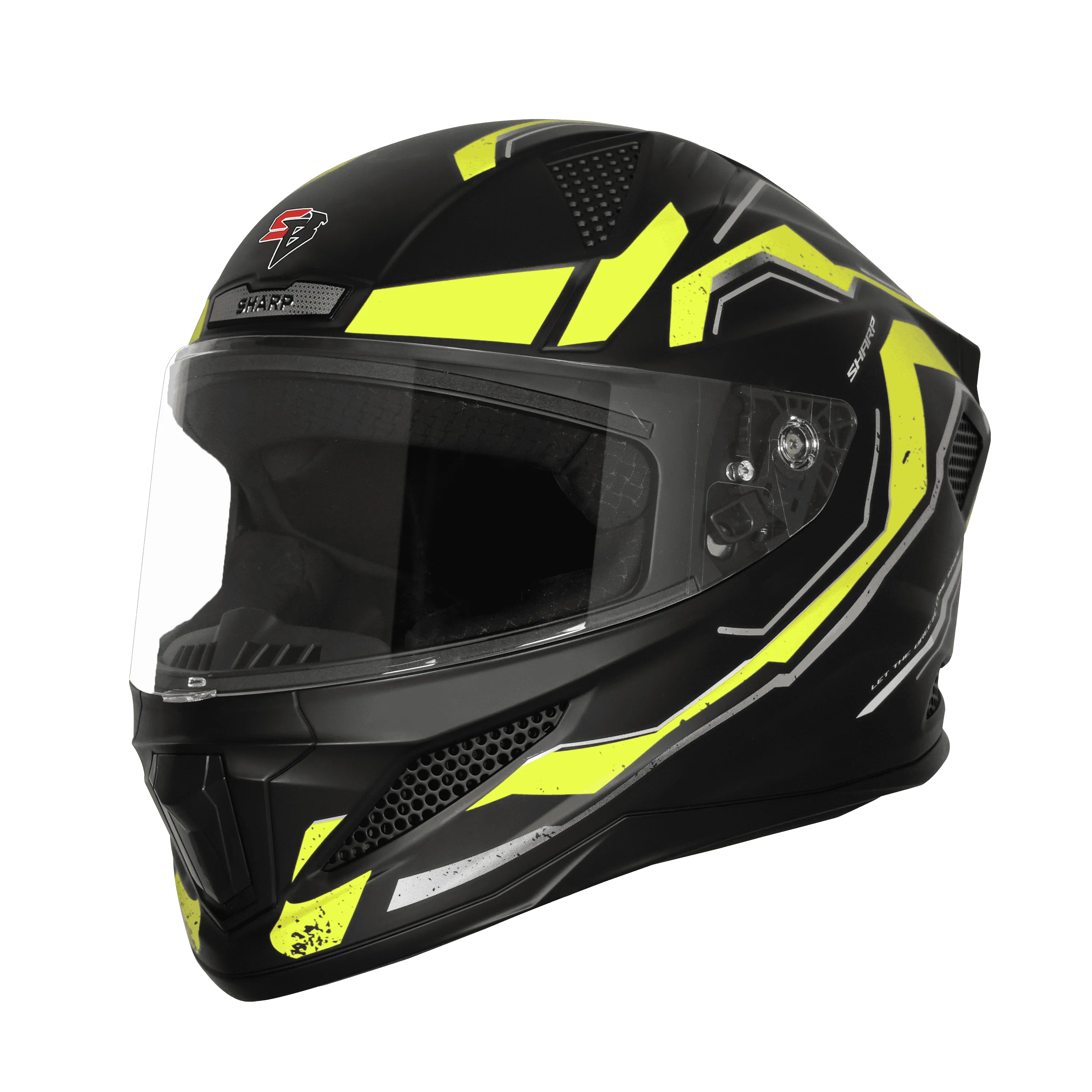 STEELBIRD Sbh 25 Sharp Spirit Black Neon Full Face Helmet