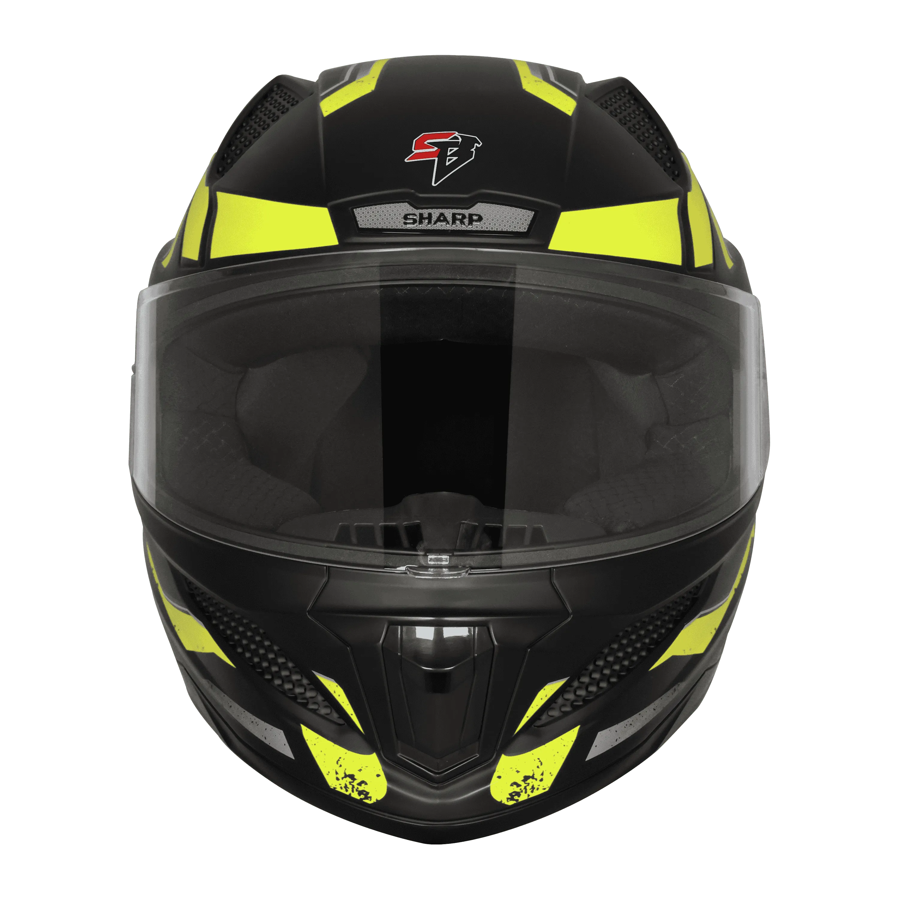 STEELBIRD Sbh 25 Sharp Spirit Black Neon Full Face Helmet