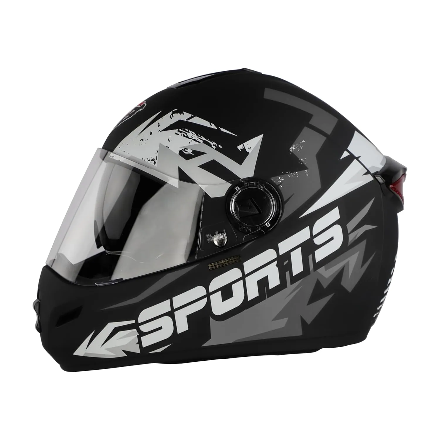 STEELBIRD Sbh 34 Iss R Sports Glsy Blkgrey 600Mm C Full Face Helmet