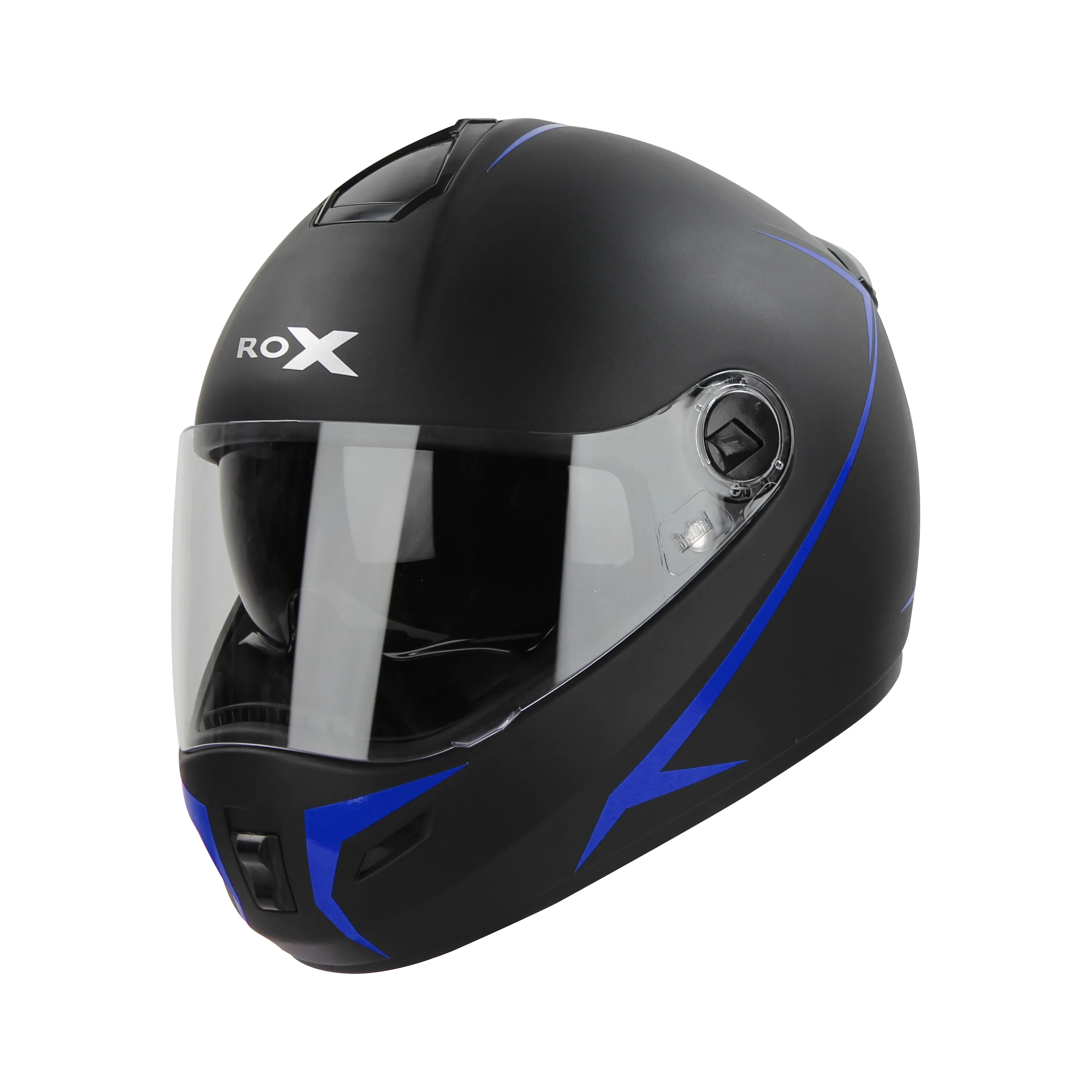 STEELBIRD Sbh 34 Rox Iss R Dashing Blue Full Face Helmet