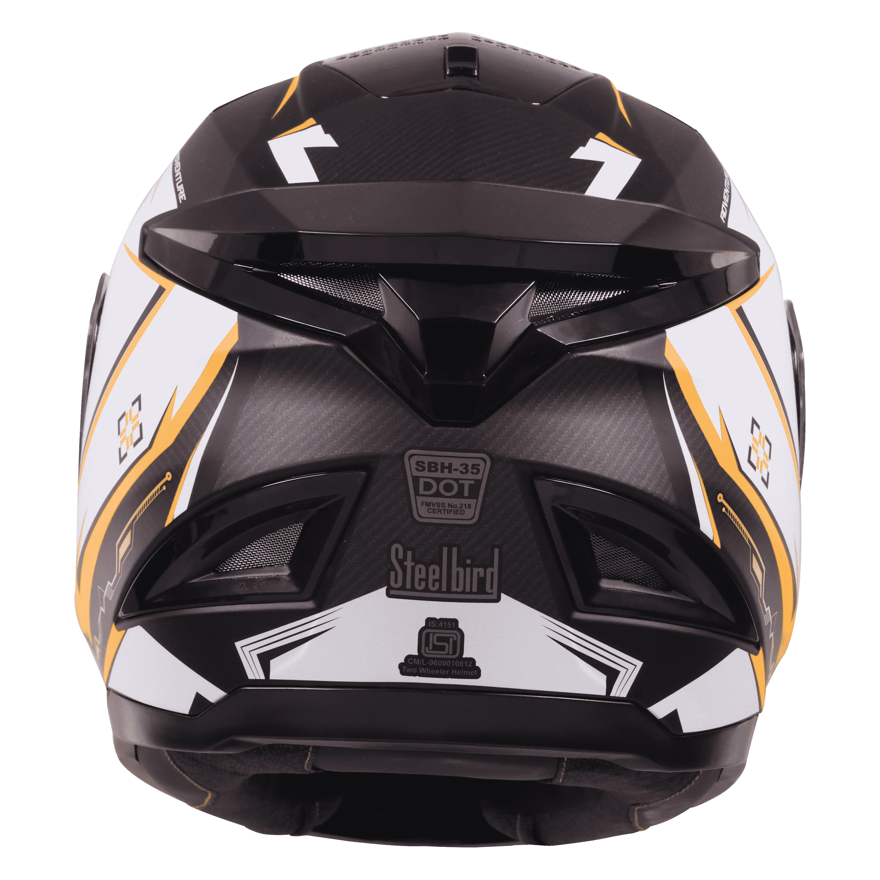 STEELBIRD Sbh 35 Robot Black Orange Full Face Helmet
