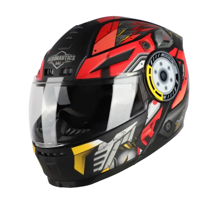 STEELBIRD Sbh 40 Iss Margoudee Glsy Black Red Full Face Helmet