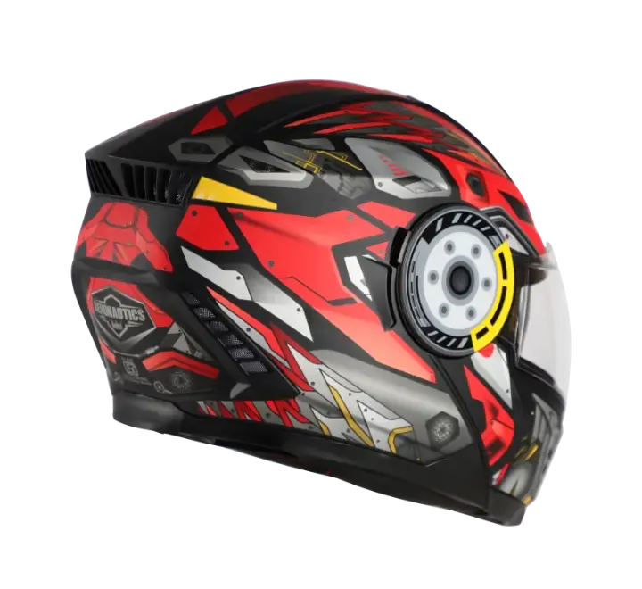STEELBIRD Sbh 40 Iss Margoudee Glsy Black Red Full Face Helmet