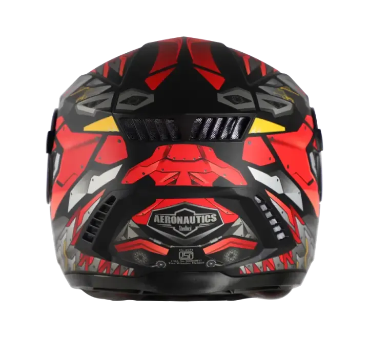 STEELBIRD Sbh 40 Iss Margoudee Glsy Black Red Full Face Helmet