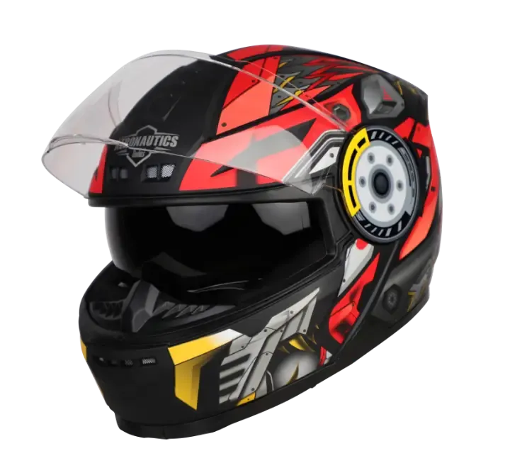 STEELBIRD Sbh 40 Iss Margoudee Glsy Black Red Full Face Helmet