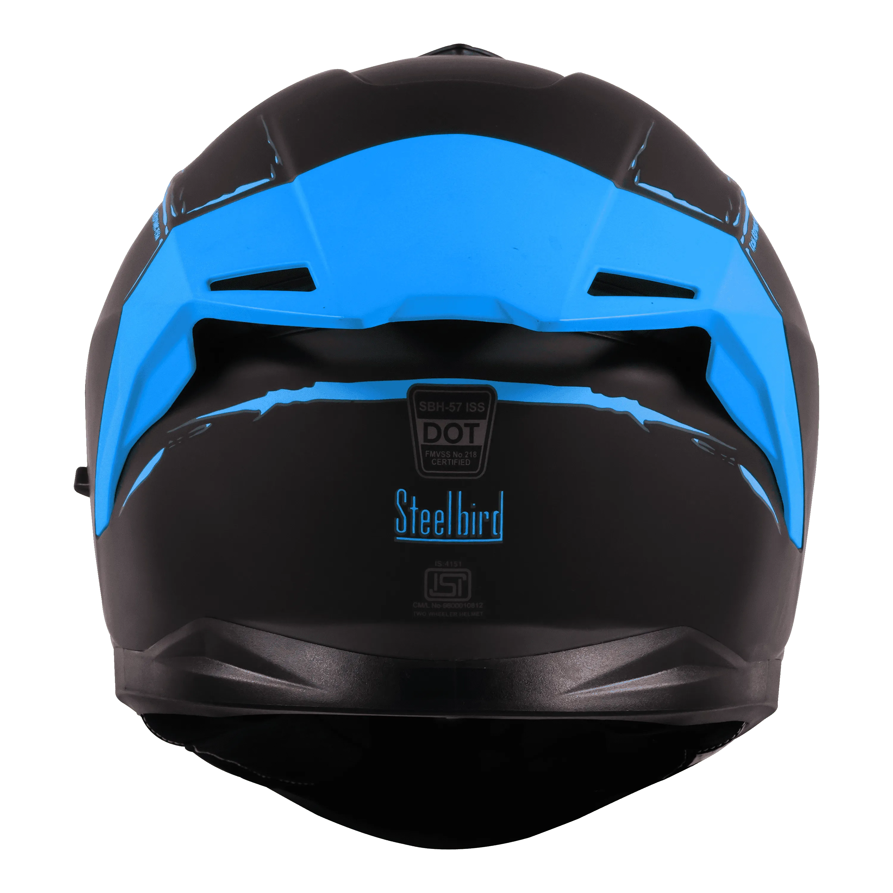 STEELBIRD Sbh 57 Fighter F1 Black Blue Flip Up Helmet