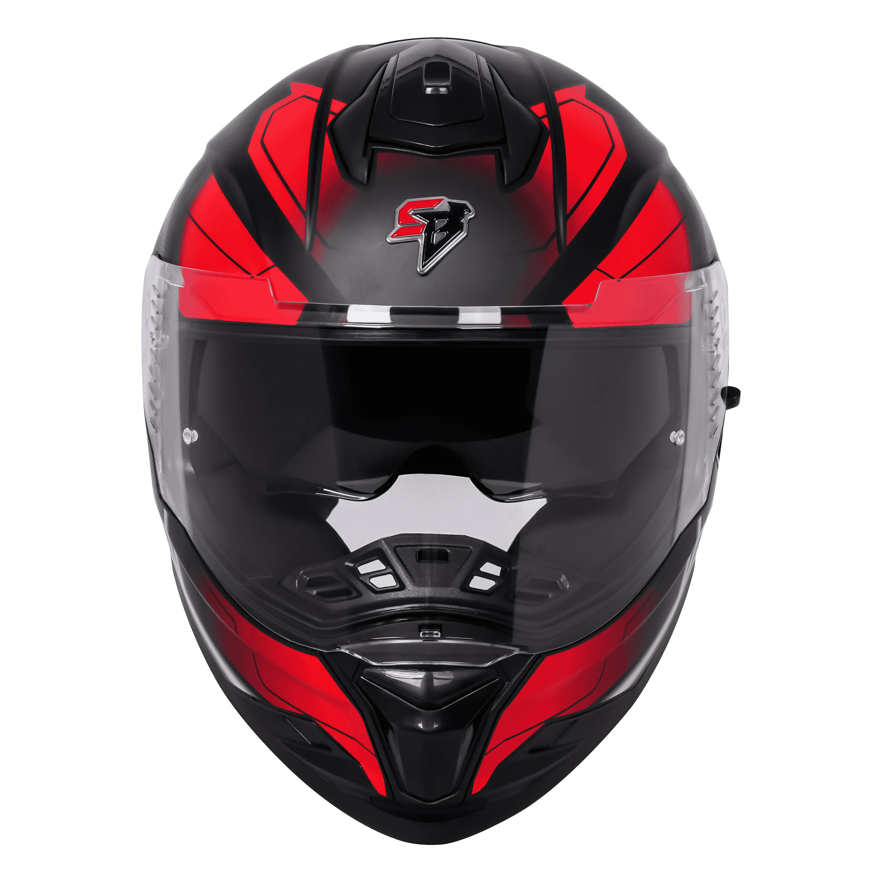 STEELBIRD Sbh 57 Fighter Black Red Full Face Helmet